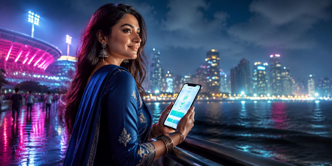 Man logging into cricket betting platform on mobile